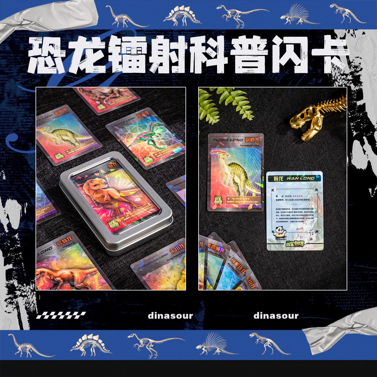 恐龙镭射科普闪卡